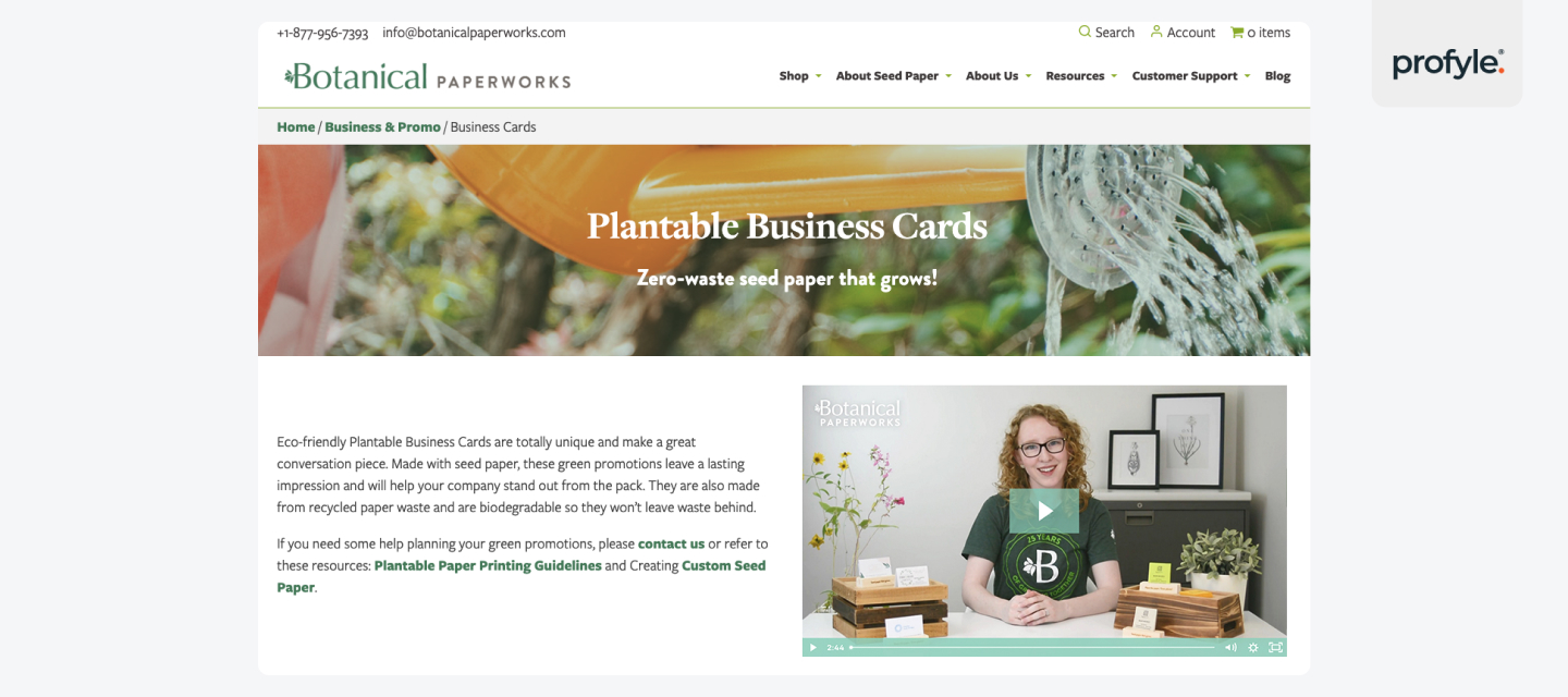 Seed business cards