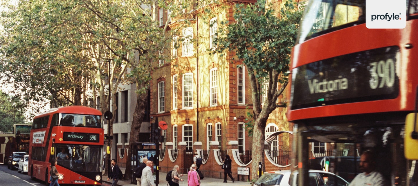 A green and leafy London street