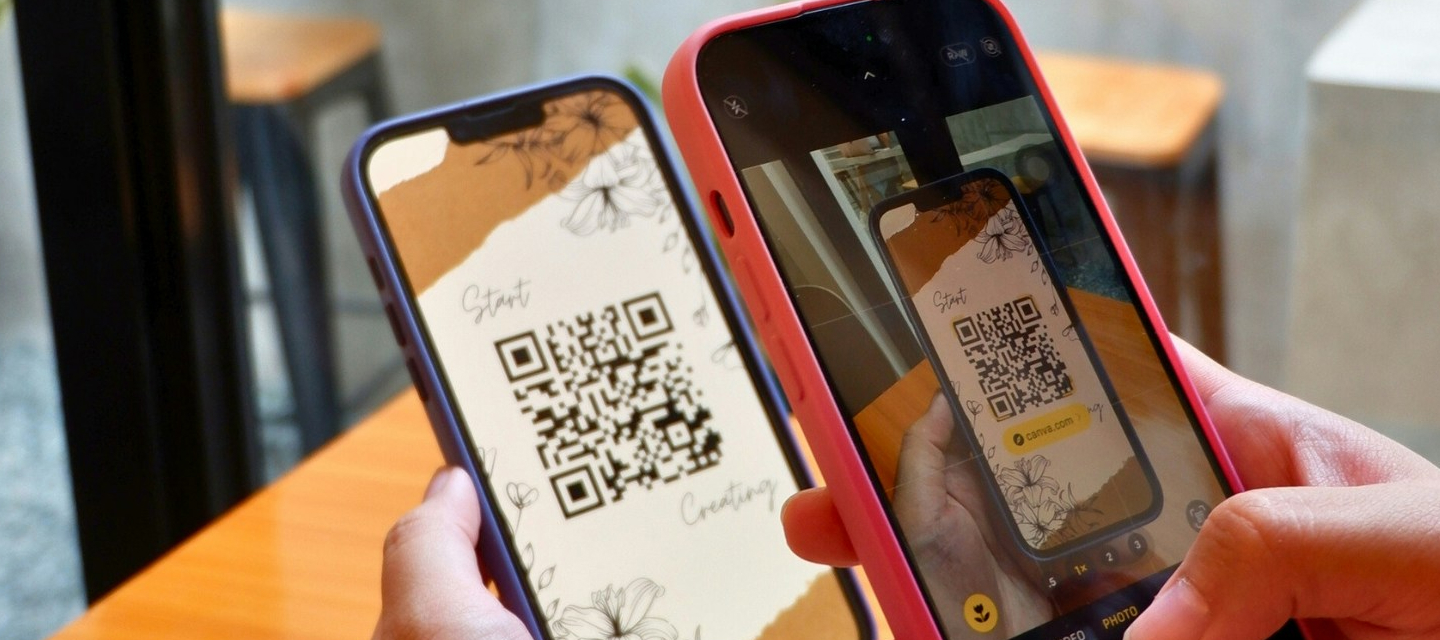 An example of QR codes in use