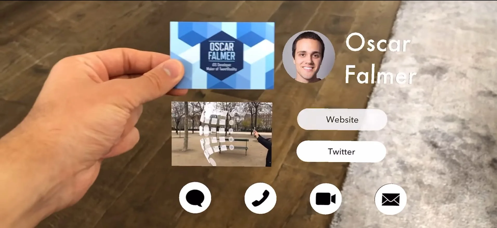 An AR business card